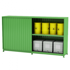 Zweistufiger Container zur Lagerung von IBC